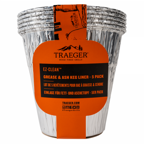 Traeger EZ-Clean Einlage für Fett- und Aschebehälter, 5er-Pack