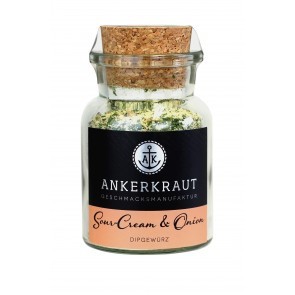 Ankerkraut Sour Cream & Onion Gewürz im Korkenglas, 80g