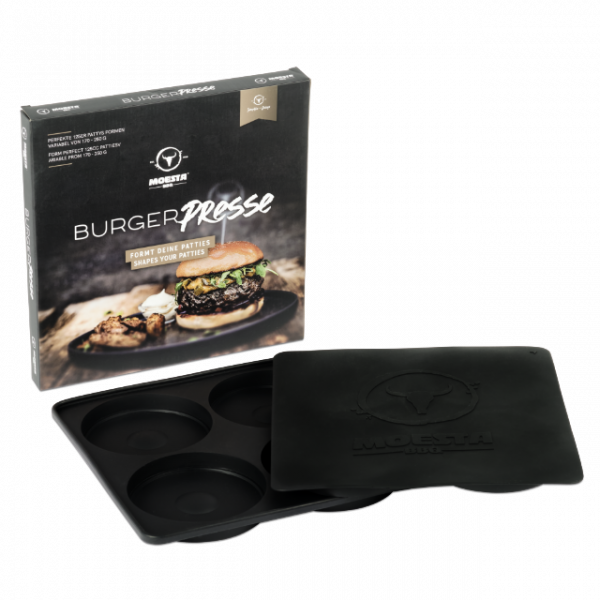 Moesta BBQ Burgerpresse No.1, die 4-fach Silikon Hamburgerpresse