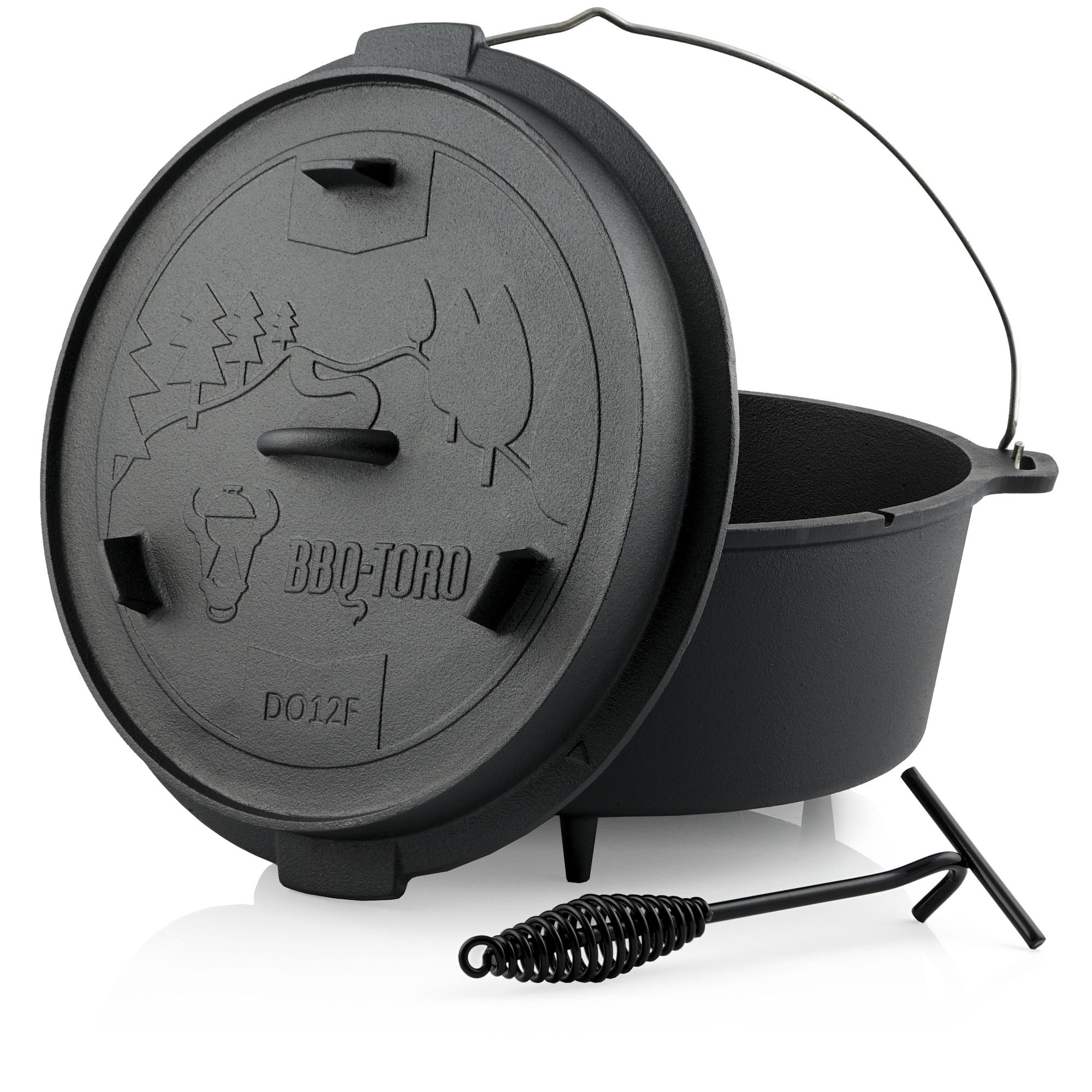 BBQToro Dutch Oven DO12F mit Füße, 9,0 L Forest Serie BBQToro